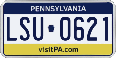 PA license plate LSU0621