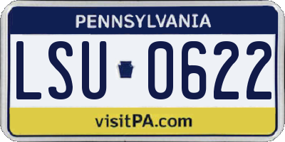 PA license plate LSU0622