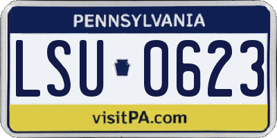 PA license plate LSU0623