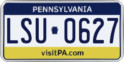 PA license plate LSU0627