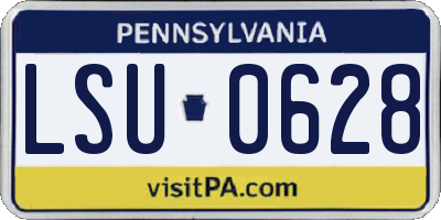 PA license plate LSU0628