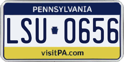 PA license plate LSU0656