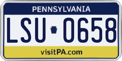 PA license plate LSU0658