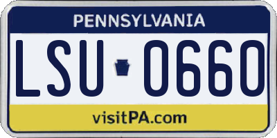 PA license plate LSU0660