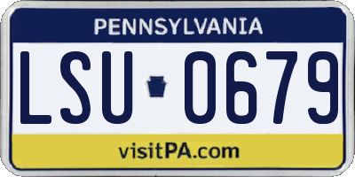 PA license plate LSU0679