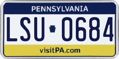 PA license plate LSU0684