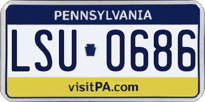 PA license plate LSU0686