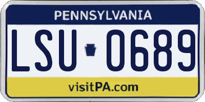 PA license plate LSU0689