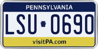 PA license plate LSU0690
