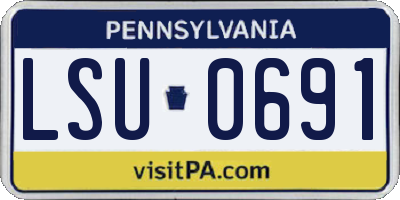 PA license plate LSU0691