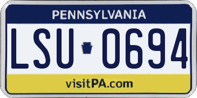 PA license plate LSU0694
