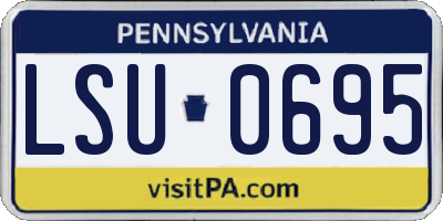 PA license plate LSU0695