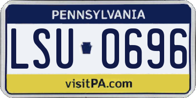 PA license plate LSU0696