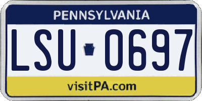 PA license plate LSU0697