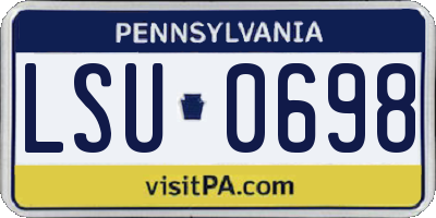 PA license plate LSU0698