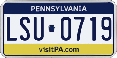 PA license plate LSU0719
