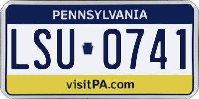 PA license plate LSU0741