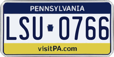 PA license plate LSU0766