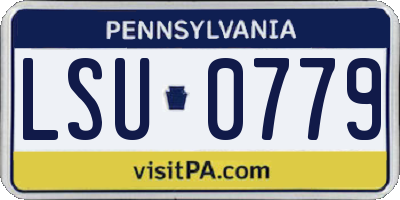 PA license plate LSU0779
