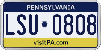 PA license plate LSU0808
