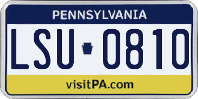 PA license plate LSU0810
