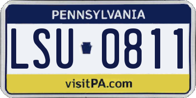 PA license plate LSU0811