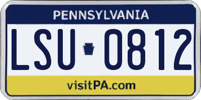 PA license plate LSU0812