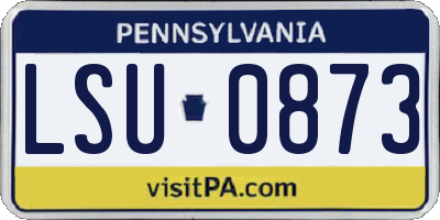 PA license plate LSU0873
