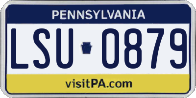 PA license plate LSU0879