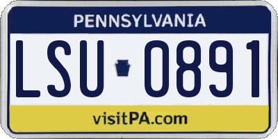 PA license plate LSU0891