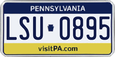 PA license plate LSU0895