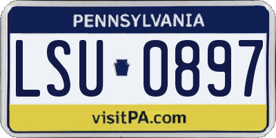 PA license plate LSU0897