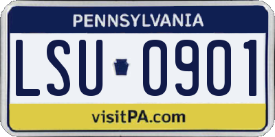 PA license plate LSU0901