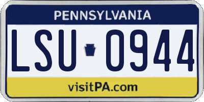 PA license plate LSU0944