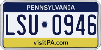 PA license plate LSU0946
