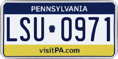 PA license plate LSU0971