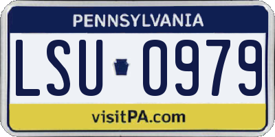 PA license plate LSU0979