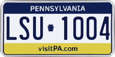 PA license plate LSU1004