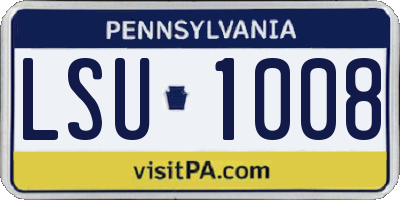 PA license plate LSU1008