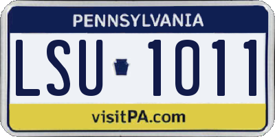 PA license plate LSU1011