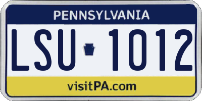 PA license plate LSU1012