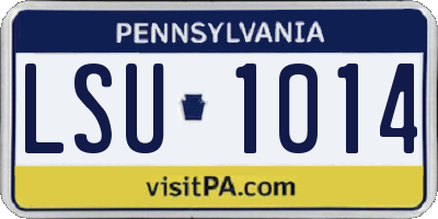 PA license plate LSU1014