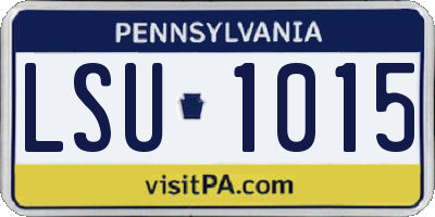 PA license plate LSU1015