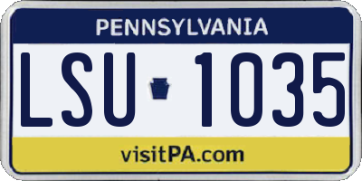 PA license plate LSU1035