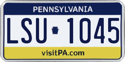 PA license plate LSU1045