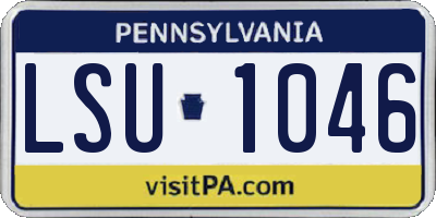 PA license plate LSU1046