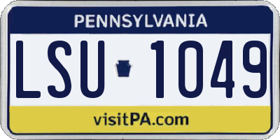 PA license plate LSU1049