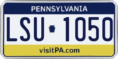 PA license plate LSU1050