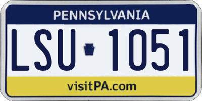 PA license plate LSU1051