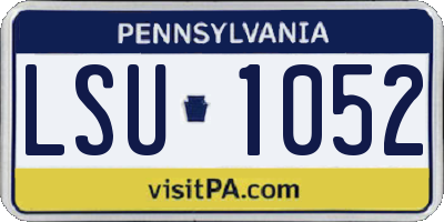 PA license plate LSU1052